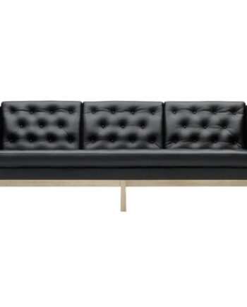 3pers Sofa Ej315 Sæbe Sort Cava Læder på Afbetaling