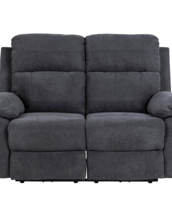 Act Nordic Mora Pers Recliner Sofa Elektrisk Stik Mørkegrå Stof Sort Metal på Afbetaling