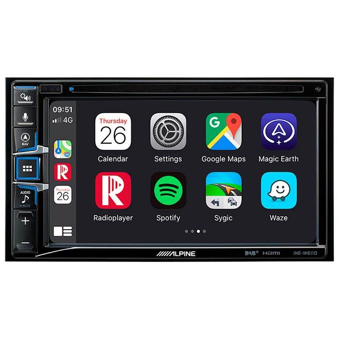 Alpine Ine W611d 2din Multimedie Station Med Navigation på Afbetaling