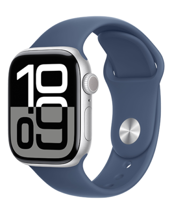 Apple Watch 42mm Silver Alu Case With Sport Band Denim på Afbetaling