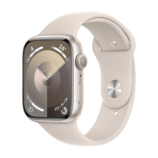 Apple Watch 45mm Aluminium Case With Sport Band Starlight på Afbetaling