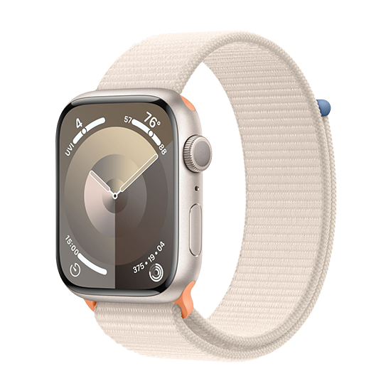 Apple Watch 45mm Aluminium Case With Sport Loop Starlight på Afbetaling
