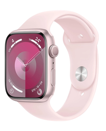 Apple Watch 45mm Pink Alu Case With Sport Band Light Pink på Afbetaling