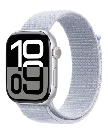 Apple Watch 46mm Silver Alu Case With Sport Loop Blue Cloud på Afbetaling