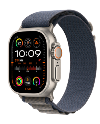 Apple Watch Ultra Lte 49mm Titan Case With Alpine Loop Blue på Afbetaling
