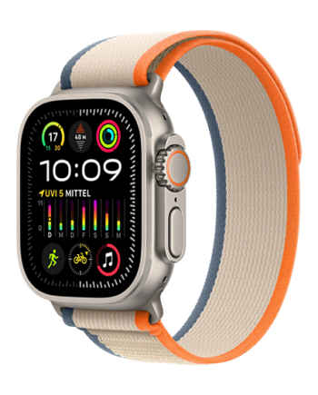 Apple Watch Ultra Lte 49mm Titan With Trail Loop Orange Beige på Afbetaling