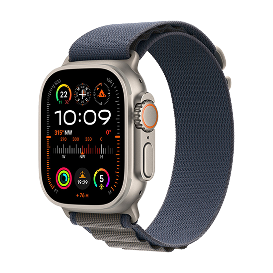 Apple Watch Ultra Lte 49mm Titanium Case With Alpine Loop Blue på Afbetaling