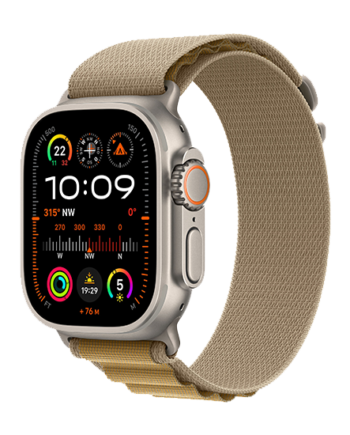 Apple Watch Ultra Natural Lte 49mm Titan With Alpine Loop Tan på Afbetaling