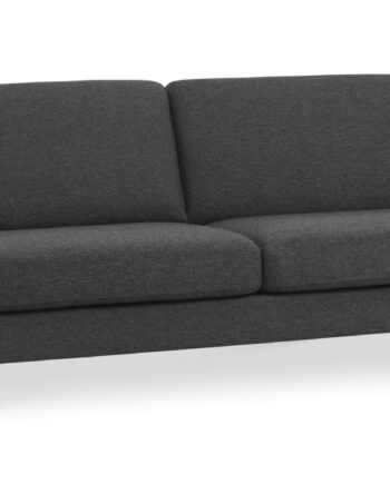 Ask Pers Sofa Antracitgrå Polyester Stof Børstet Aluminium på Afbetaling