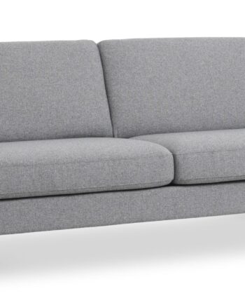 Ask Pers Sofa Lys Granitgrå Polyester Stof Natur Træ på Afbetaling