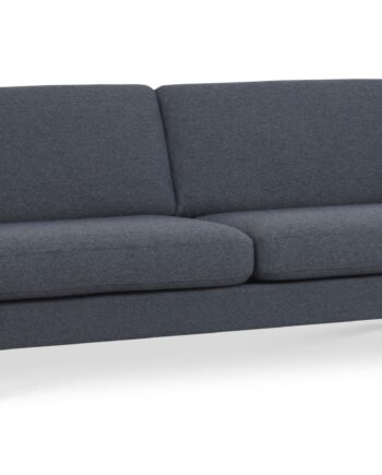 Ask Pers Sofa Navy Blå Polyester Stof Sort Metal på Afbetaling