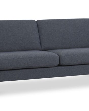 Ask Pers Sofa Navy Blå Polyester Stof Sort Træ på Afbetaling