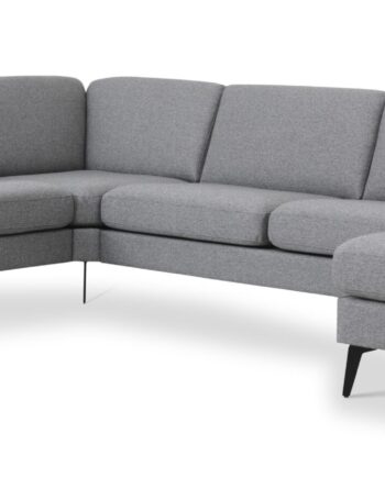 Ask Sæt 2c3d Sofa Lys Granitgrå Polyester Stof Eiffel Ben på Afbetaling