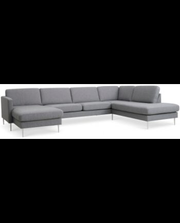 Askset Højrevendt Sofa Polyester B336 D219 Børstet Alugrå Lysegrå på Afbetaling