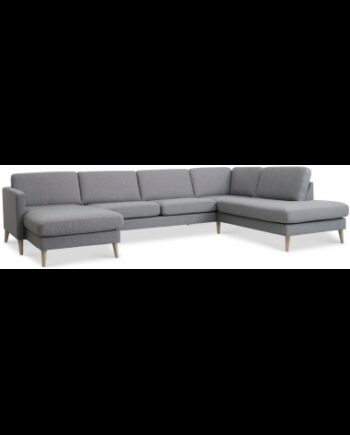 Askset Højrevendt Sofa Polyester B336 D219 Natur Lysegrå på Afbetaling