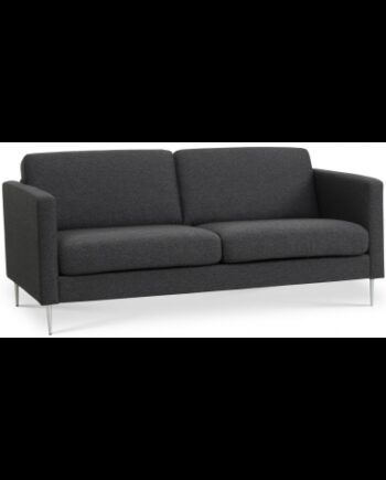 Askset Personers Sofa Polyester B180 D86 Børstet Alugrå Antracit på Afbetaling