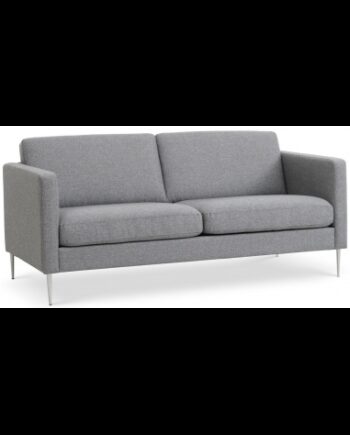 Askset Personers Sofa Polyester B180 D86 Børstet Alugrå Lysegrå på Afbetaling
