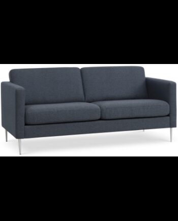 Askset Personers Sofa Polyester B180 D86 Børstet Alugrå Navy på Afbetaling