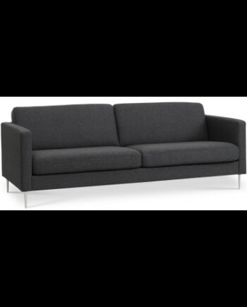 Askset Personers Sofa Polyester B214 D86 Børstet Alugrå Antracit på Afbetaling