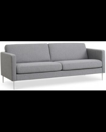 Askset Personers Sofa Polyester B214 D86 Børstet Alugrå Lysegrå på Afbetaling