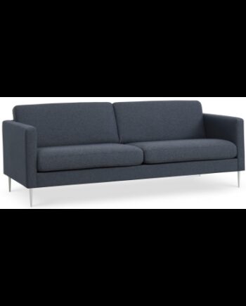 Askset Personers Sofa Polyester B214 D86 Børstet Alugrå Navy på Afbetaling