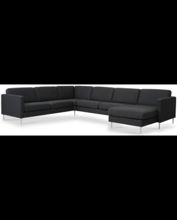 Askset Sofa Polyester B348 D269 Børstet Alugrå Antracit på Afbetaling