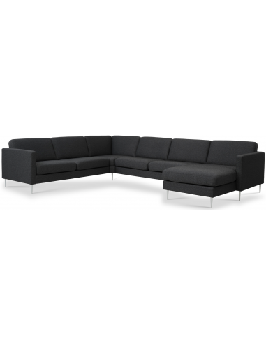 Askset Sofa Polyester B348 D269 Børstet Alugrå Antracit på Afbetaling