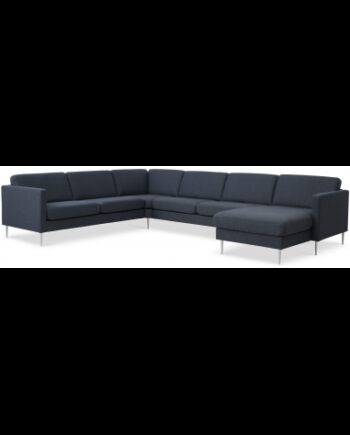 Askset Sofa Polyester B348 D269 Børstet Alugrå Navy på Afbetaling