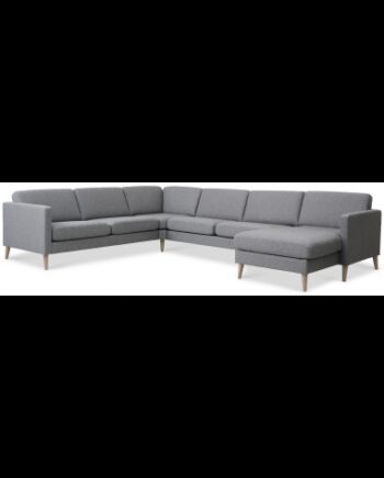 Askset Sofa Polyester B348 D269 Natur Lysegrå på Afbetaling
