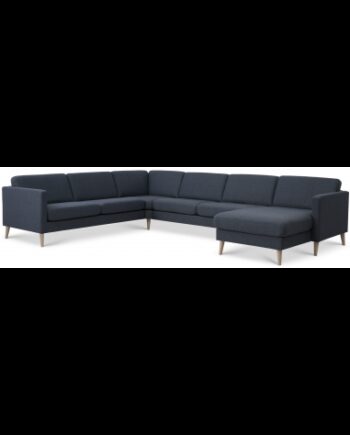 Askset Sofa Polyester B348 D269 Natur Navy på Afbetaling
