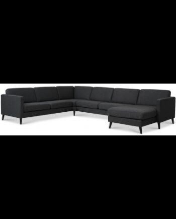 Askset Sofa Polyester B348 D269 Sort Antracit på Afbetaling
