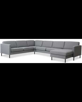 Askset Sofa Polyester B348 D269 Sort Lysegrå på Afbetaling