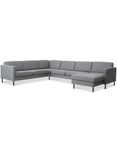 Askset Sofa Polyester B348 D269 Sort Lysegrå på Afbetaling