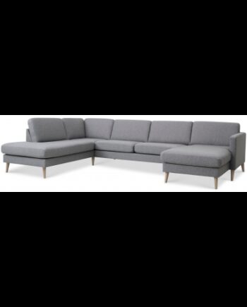 Askset Venstrevendt Sofa Polyester B336 D219 Natur Lysegrå på Afbetaling