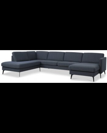 Askset Venstrevendt Sofa Polyester B336 D219 Sort Navy på Afbetaling