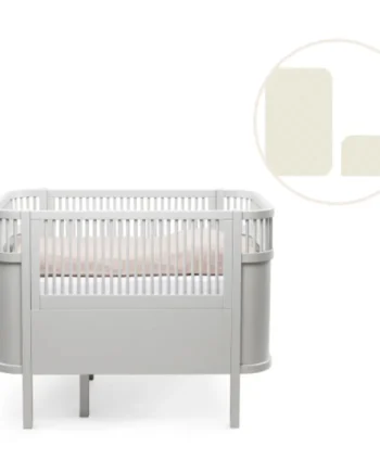 Baby   Seng Stone Grå Med Madras på Afbetaling