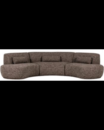Batavier Buet Sofa Polyester 320 176 Meleret Brun på Afbetaling
