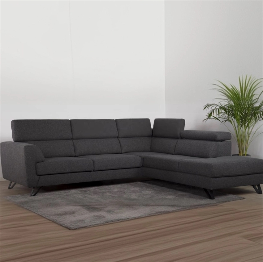 Billund Open End Sofa Højrevendt Grå Stof på Afbetaling