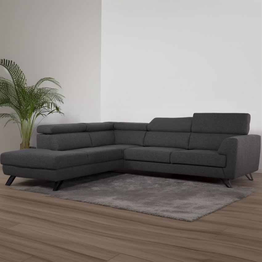 Billund Open End Sofa Venstrevendt Grå Stof på Afbetaling