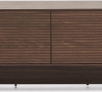 Bord Kave Home Norlen Møbel Mørkebrun Valnødsfinr Lav Profil B200xd40xh46 Døre Soft Close på Afbetaling