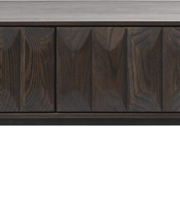 Bord Møbel Nordique Design Latina Egetræ Espresso Slanke Metalben 160x41x50 på Afbetaling