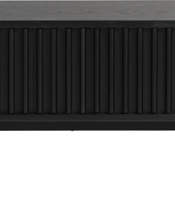 Bord Nordique Design Siena Sort Egetræ Møbel Med Skuffe   Hylde 160x48 på Afbetaling