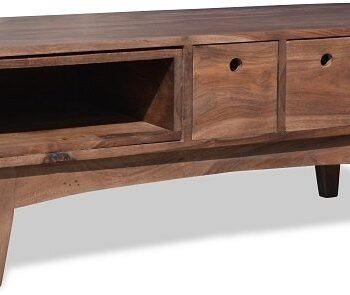 Bord Obuzi Stuka Møbel Massivt Rosentræ Med Sort Jernstel 110x40x45 på Afbetaling