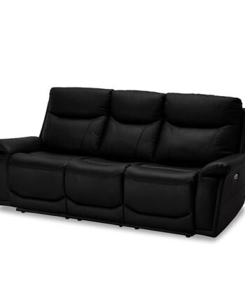 Bremen Pers Sofa Sort Læder på Afbetaling