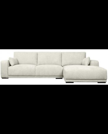 Cali Højrevendt Chaiselong Sofa Træ Polyester 305 173 Sort Beige på Afbetaling
