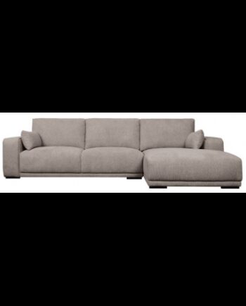 Cali Højrevendt Chaiselong Sofa Træ Polyester 305 173 Sort Brun på Afbetaling