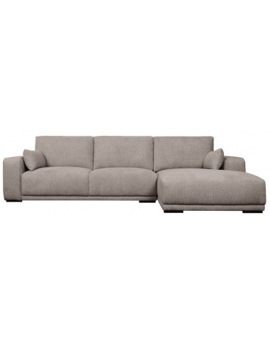 Cali Højrevendt Chaiselong Sofa Træ Polyester 305 173 Sort Brun på Afbetaling