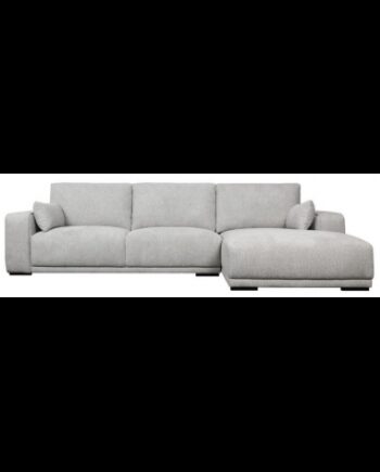 Cali Højrevendt Chaiselong Sofa Træ Polyester 305 173 Sort Grå på Afbetaling