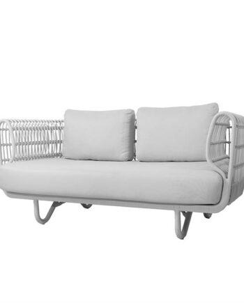 Cane Line Nest Pers Sofa Hvid Med Hvide Hynder på Afbetaling