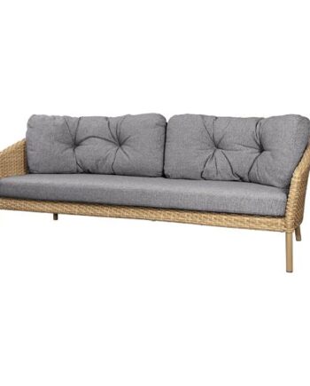 Cane Line Ocean Pers Sofa Dark Grey Flat Weave Natural på Afbetaling